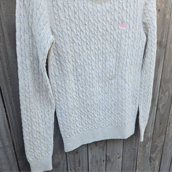JACK WILLS Vintage Pullover Gray Pure Merino Wool Knit Sweater Women's Size 2 - Picture 5 of 7